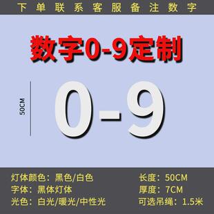 数字灯led字母灯造型灯办公室工业风健身房网咖异形吊灯吸顶灯