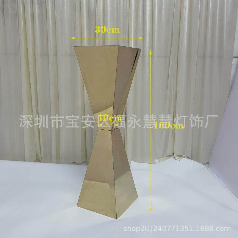 新款花架现代风不锈钢甜品台北欧大型商场婚礼酒店陈列道具摆件