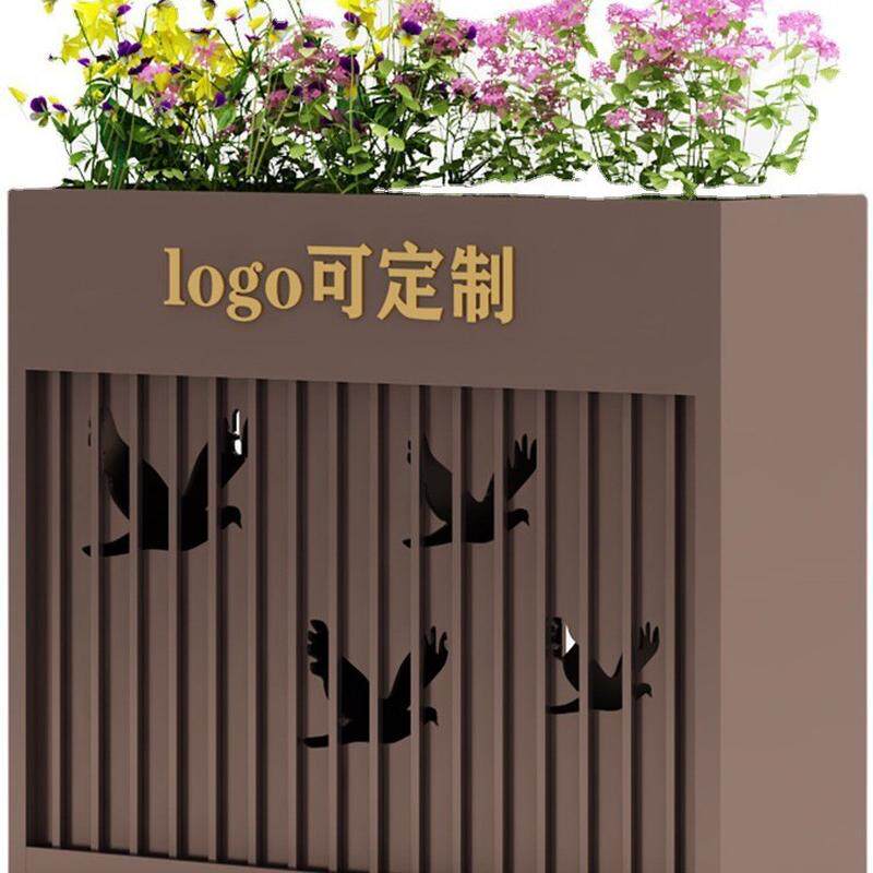 户外花箱组合铁艺围栏园艺花槽广场街道室外售楼部房地产防腐花坛