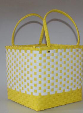 86m0方篮提篮藤编提蓝粽蓝新款篮编织塑料果篮鸡蛋纯手工野餐