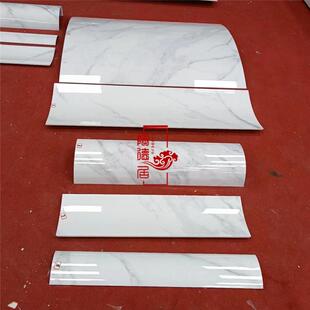 佛山岩板热弯工艺台盆圆弧浴室圆柱岛台背景墙转角弯曲面异形加工