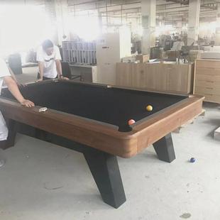 台球桌标准型中式工厂八桌球台黑实木大理石台面案子美式9球桌