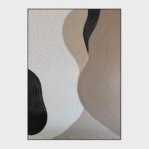大芬油画村纯手绘油画玄关走廊客厅装饰画现代简约抽象立体肌理画