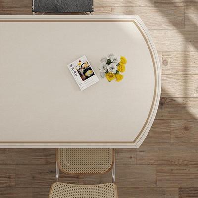 简约椭圆形皮革桌垫餐桌防水防烫防油免洗pvc硅胶可折叠圆桌