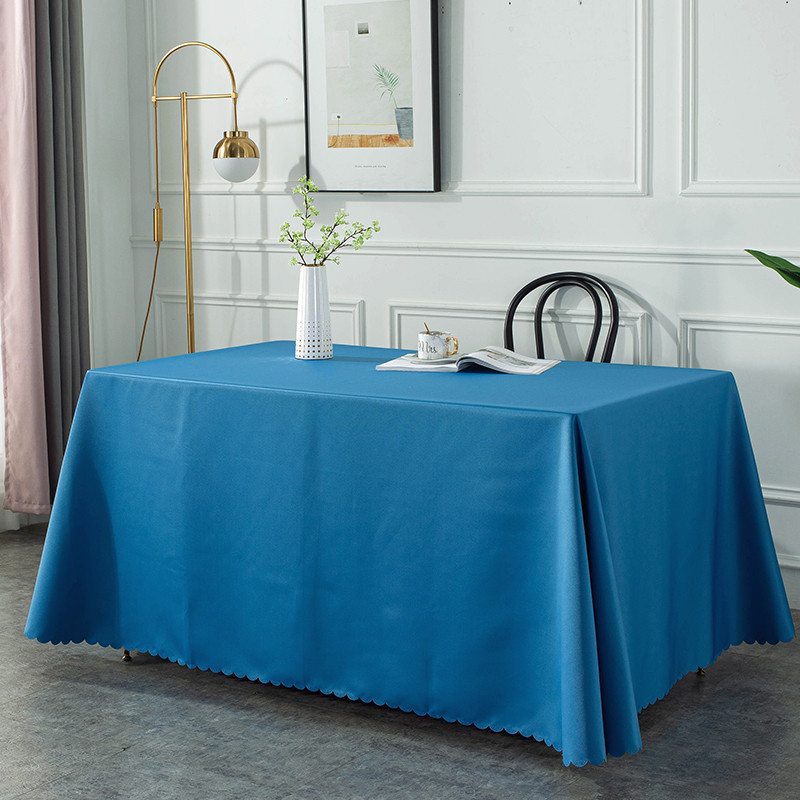 i9at高品质纯色展会布艺办公餐厅饭店酒店台布长方形会议桌布桌布