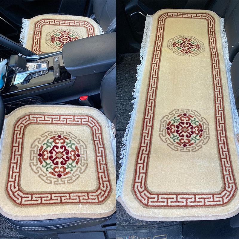 热销纯羊毛汽车坐垫冬季四季通用单片无靠背地毯三件套短毛绒座垫