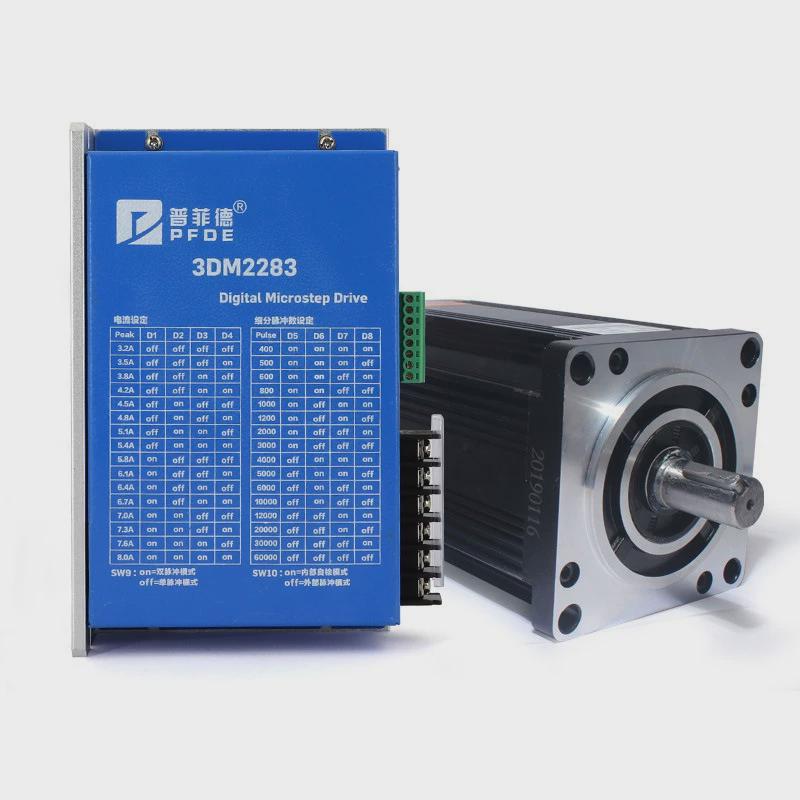 三相壳铝110步进电机套装8n/12/16/20n.m高压3nd2283/3dm2283防水
