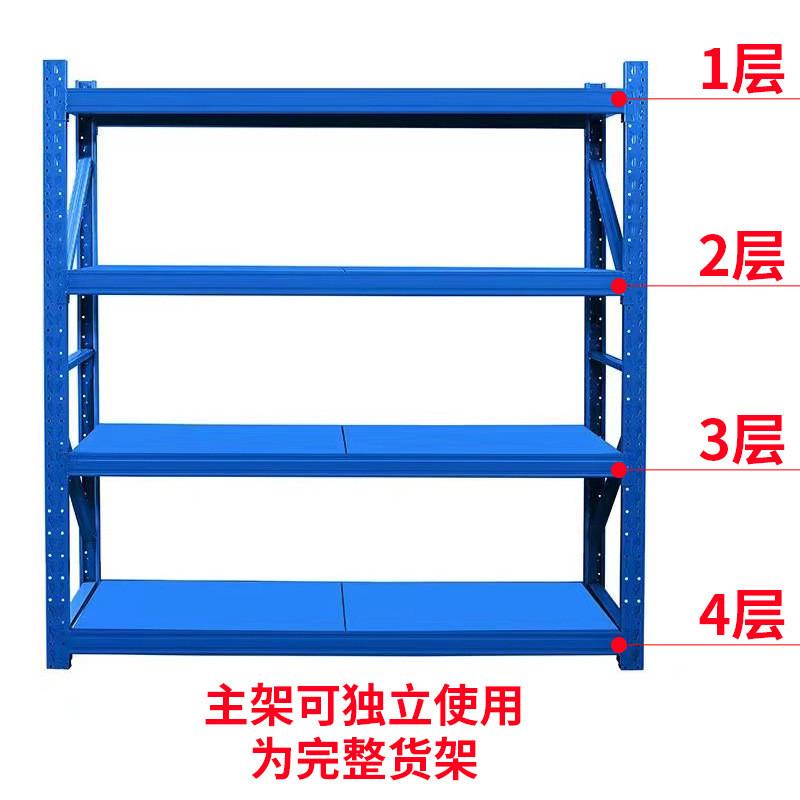 货架仓储加厚层板仓库中型托盘架工厂重型仓库轻型货架多层快递架