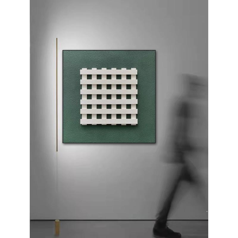现代简约木雕手绘客厅装饰画玄关过道走廊抽象挂画餐厅立体实物画图片