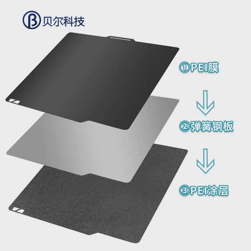 3d打印机配件pet床床磁性钢板热热平台热床弹簧钢板257mm*257mm