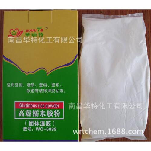 新型墙纸壁画壁布用高粘糯米胶粉固体湿胶墙纸基膜施工辅料