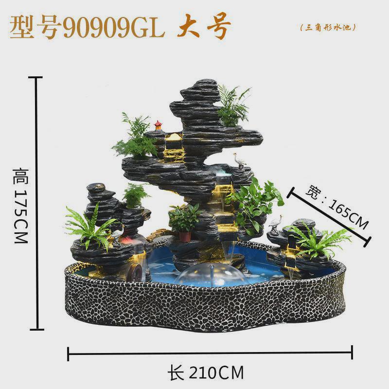 假山流水喷泉花园庭院别墅会所山水景观摆件阳台造景加湿水景鱼池