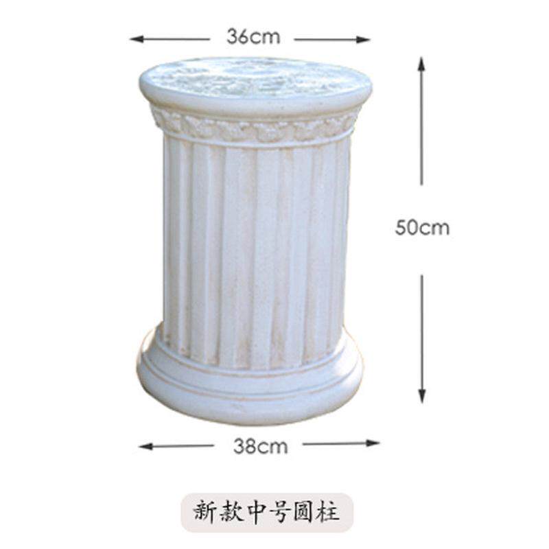 欧式镁泥浮雕罗马柱花盆家庭园艺酒店摆设别墅花园装饰花盆摆件