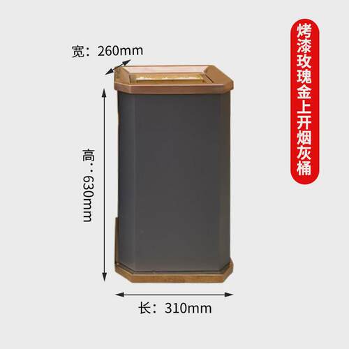 不锈钢垃圾桶墙式口过道方形垃圾桶靠电梯酒店商场立式垃圾桶