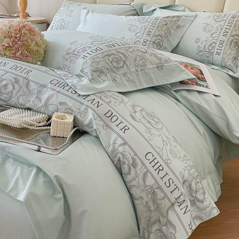 法式少女心床上四件套轻奢赫本风床品夏季水洗棉被套床单床笠套件,床上用品,床品套件/四件套/多件套,淘宝优惠券,粉丝福利购,淘宝优惠卷