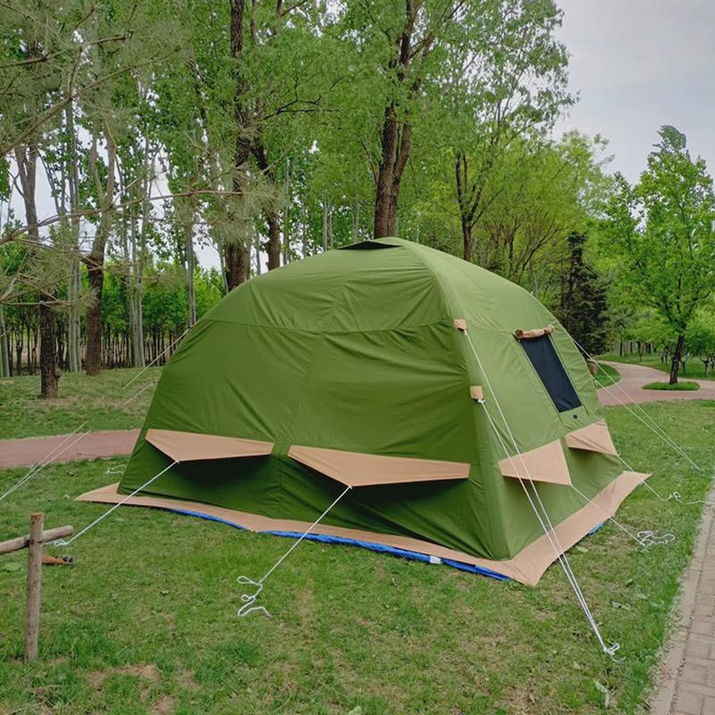 野餐露营帐篷多人户外沙滩涤棉充气帐篷钓鱼遮阳充气户外帐篷