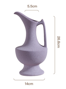 法式陶瓷花瓶高级感中古侘寂ins风高颜花器磨砂值插花瓶