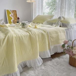 61k3ins夏季 夏凉被四件套仙女凉感冰丝乳胶凉席三件套公主风蕾丝