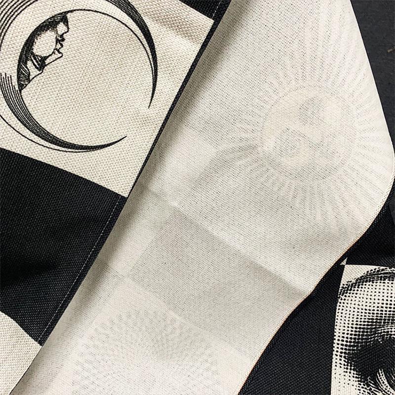 棉麻人脸桌布长方形餐布布艺加厚棉麻隔热餐桌布垫家用台布长方桌