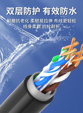 现货纯铜超六类网线工程线FLUKE保测线SFTPCAT6E无氧铜国标网络线