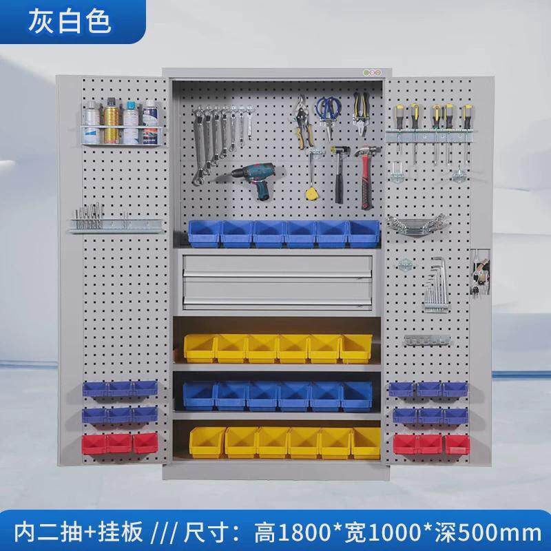 钢制重型工具柜车间多功能带锁存放柜汽修车间工具零件收纳柜厂家