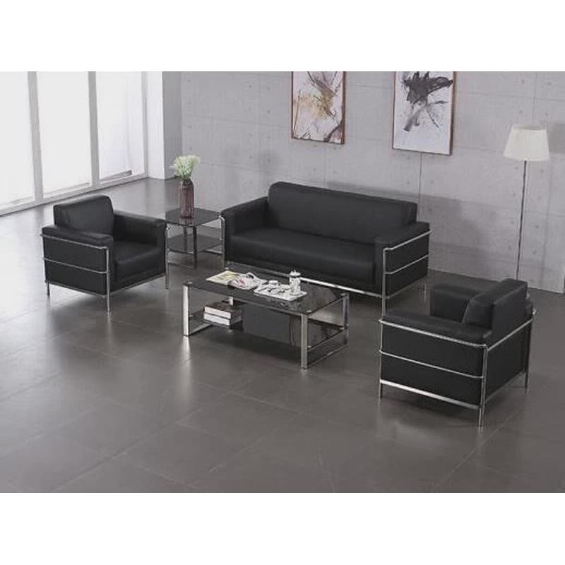 办公家俱现代简约商务办公沙发会客沙发茶几小型接待三人位组合