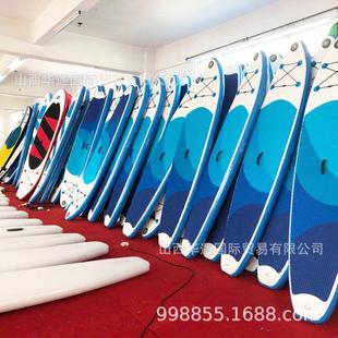 全新款水上娱乐运动充气式冲浪板单人3米划桨帆板水上漂流船