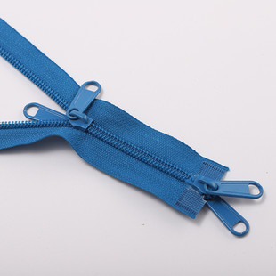 新款5号尼龙双头双开配色长版头拉链家纺帐篷专用睡袋尼龙拉链