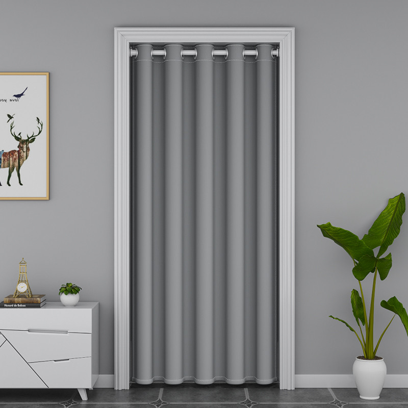4y厨房隔热挡风免打孔空调门帘卧室客厅防冷气加厚卫生间遮挡窗帘