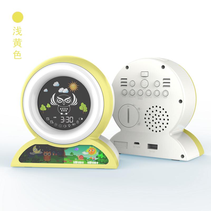 儿童闹钟双睡眠训练创意电子钟唤醒闹钟白噪音多功能闹铃台钟