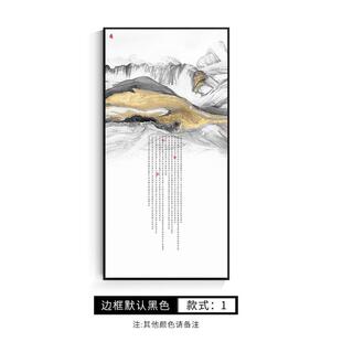 新中式过道玄关装饰画酒店大堂别墅书房茶室挂画软装客厅禅意壁画