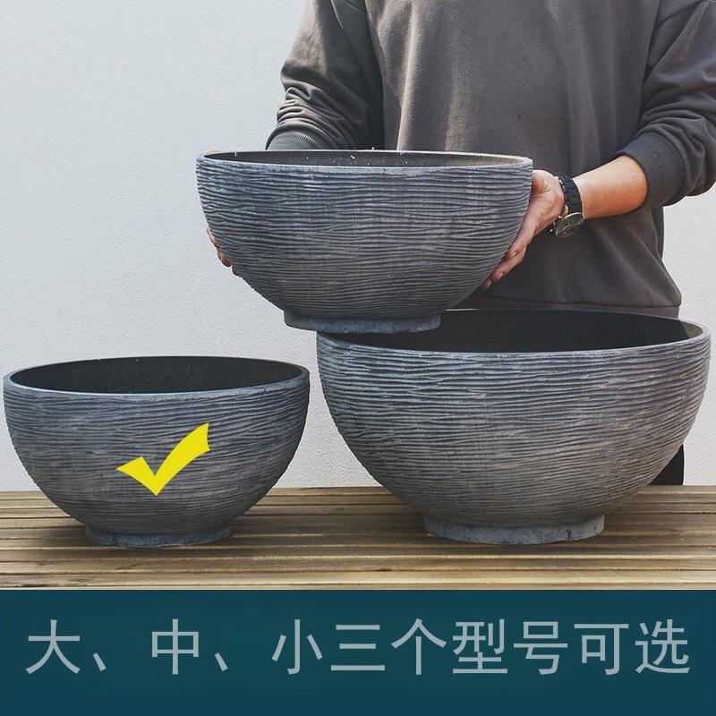 碗莲盆加厚塑料树脂花盆客厅阳台水培睡莲一叶莲铜钱草养鱼乌龟缸