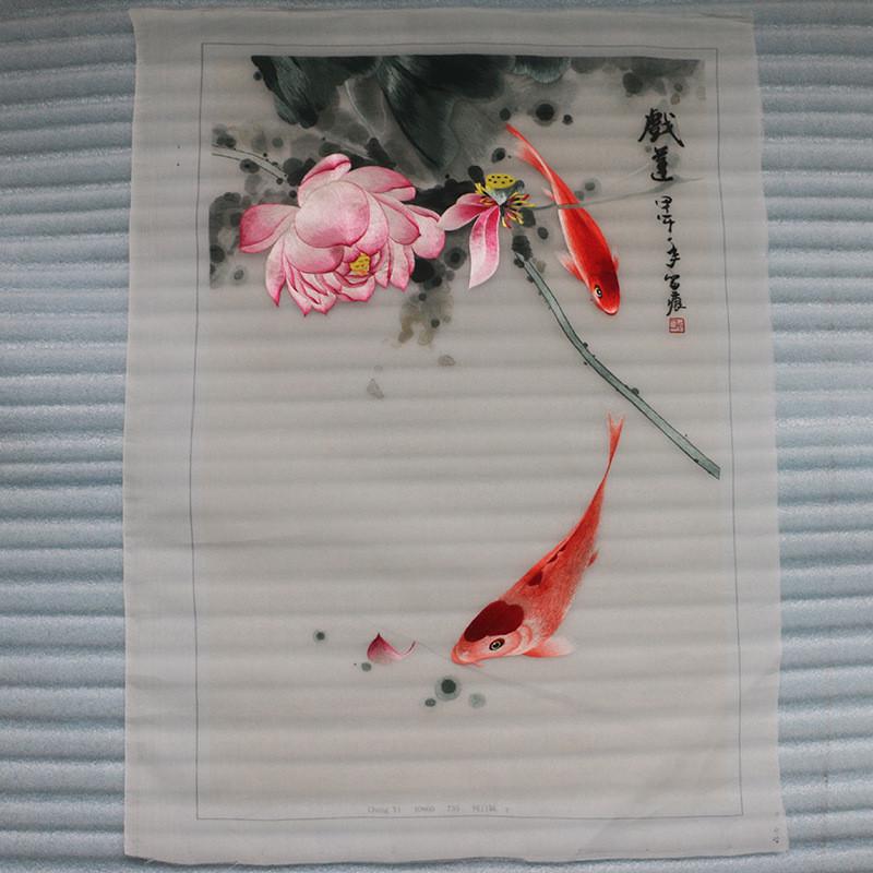 苏州传承刺绣绣片客厅书房办公室装饰画手工苏绣花卉未装裱绣片图片