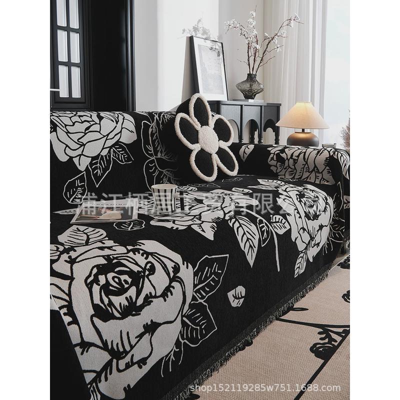 ins风懒人沙发巾四季通用全包套万能罩坐垫子皮扶手靠背防滑盖布