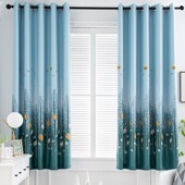 x1aw短2023新款 客厅简约现代卧室小窗窗帘成品帘全遮光飘窗遮阳布