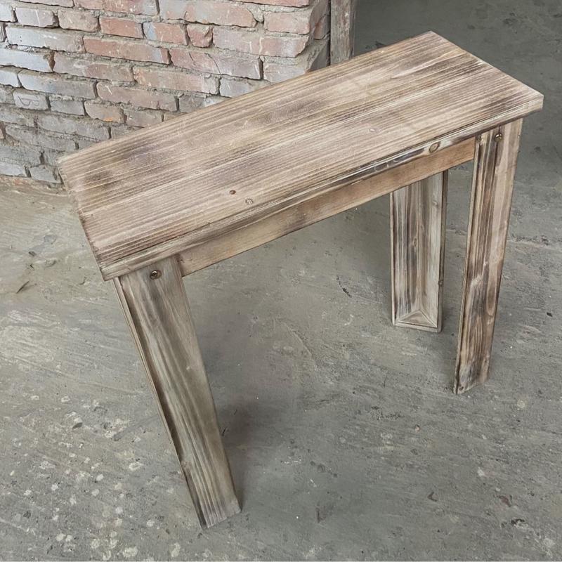 风格花架花桌三层组合操作台做旧老料制作杂货古董木质