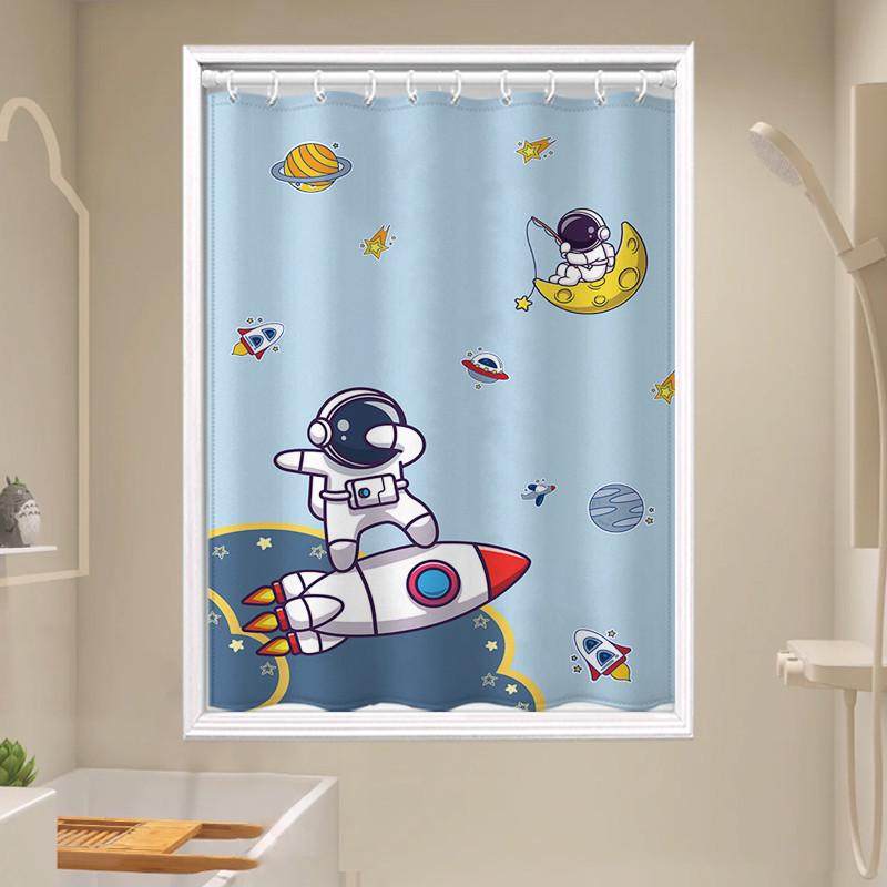 窗帘遮光2024新款免打孔安装卫生间遮挡浴室防水卡通男孩布料短款,居家布艺,成品窗帘,淘宝优惠券,粉丝福利购,淘宝优惠卷