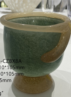 ins绿野仙踪双色拼接中古风烛台迷你水杯果盘碟子餐盘香薰花瓶餐