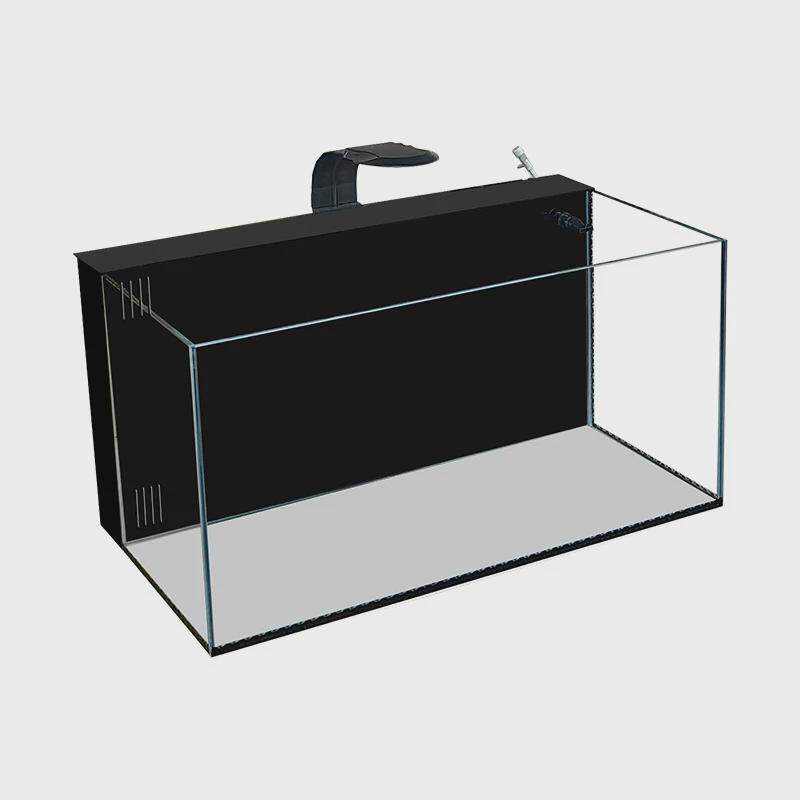 小型板刀背水鱼缸静音免换水水族箱客厅桌面鱼缸超白玻璃背滤鱼缸