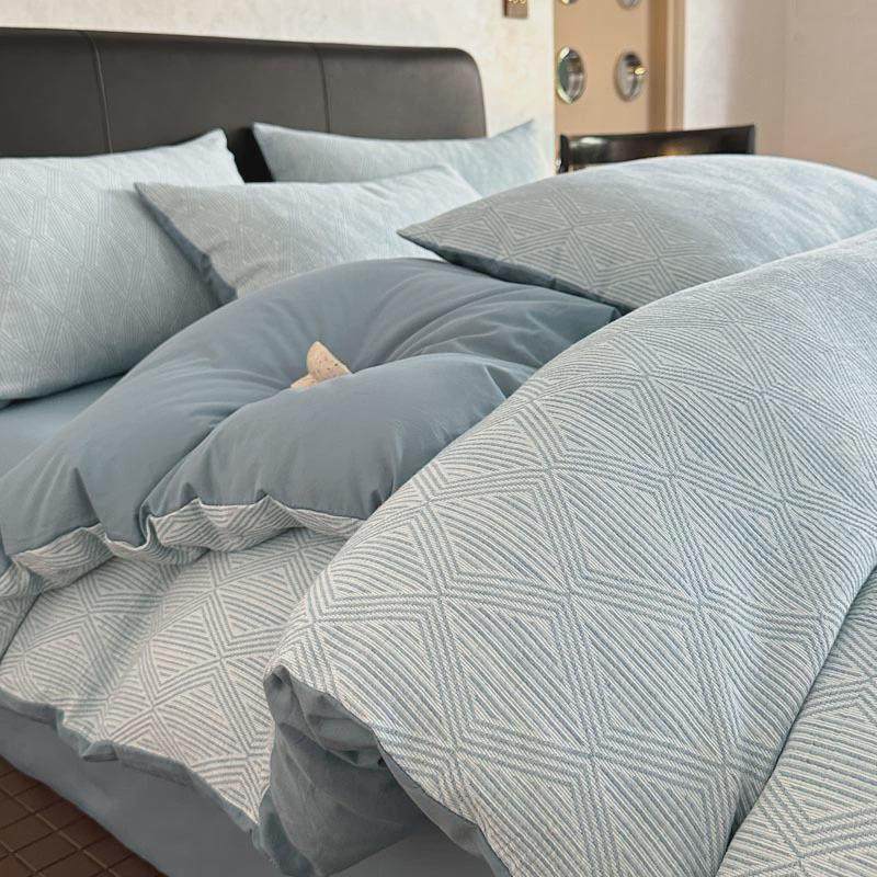 三层纱床上四件套纯棉全棉2024新款秋冬床单品被套宿舍床笠三件套,床上用品,床品套件/四件套/多件套,淘宝优惠券,粉丝福利购,淘宝优惠卷