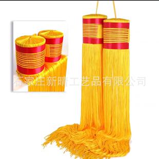 背景旗帜礼堂旗旗穗子流苏吊穗旗杆穗子吊须会议礼堂旗穗黄穗黄色