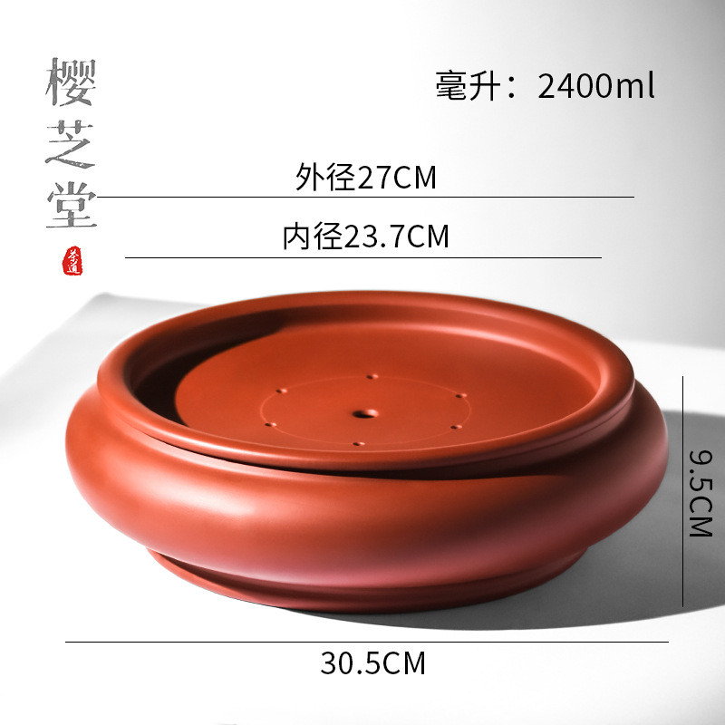 eu89手作茶泥茶盘《潮州手拉朱船》手工功夫茶具茶海壶承干泡台可