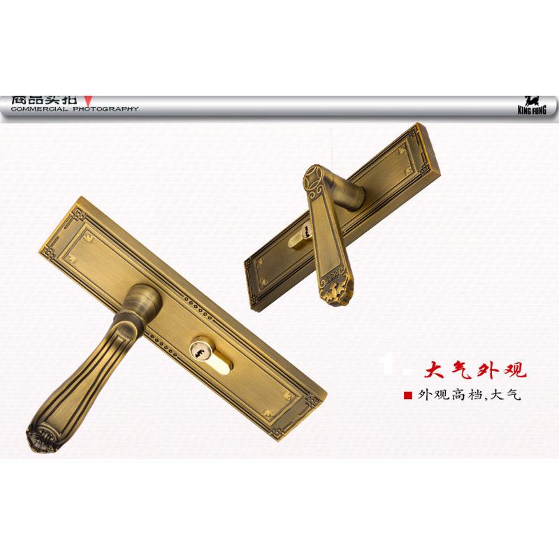欧式别墅门实木门锁锁室内门锁房门锁双开执手d3538ar