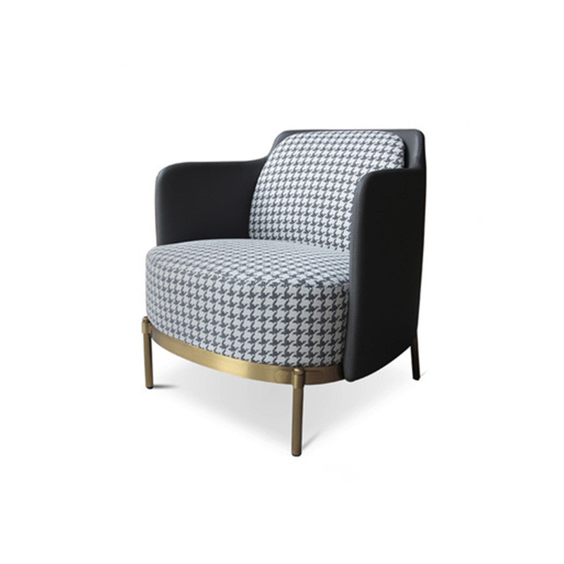 定制简约沙发椅单人沙发椅休闲椅轻奢商务洽谈接待休息区售楼处