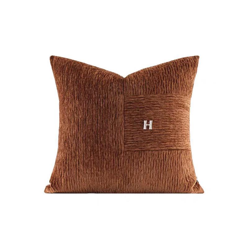 抱枕客厅抱枕轻奢简约现代软装沙发靠垫方枕样板间酒店咖色样板房