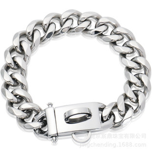 现货新款19mm钛钢狗项圈狗链遛狗狗圈不锈钢宠物狗链金链爆款