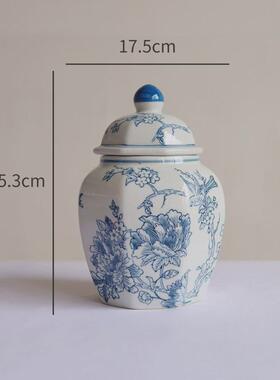 陶瓷冰裂纹青花瓷花瓶创意花瓶水培家居插花花器装饰摆件