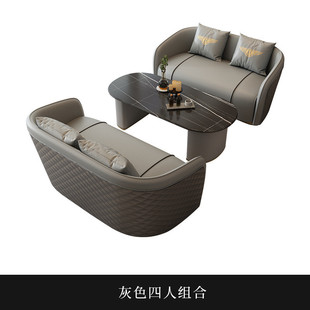 轻奢售楼部洽谈桌椅组合休闲大堂公寓会所酒店接待会客区沙发组合