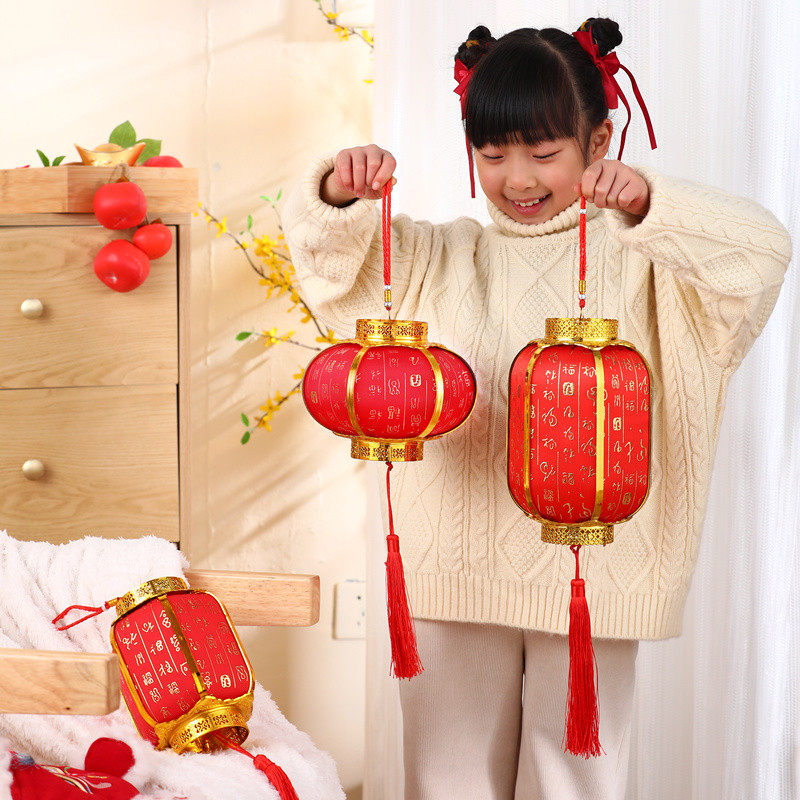 鼎承新年复古福字电池发光儿童手提灯笼灯幼儿园表演道具节庆装饰