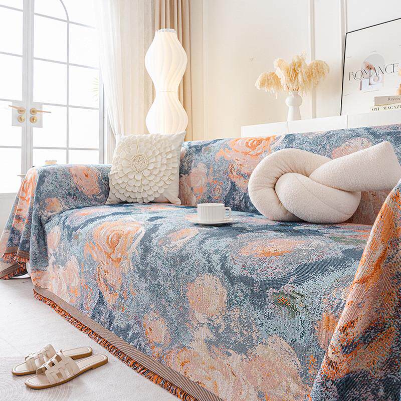 2025新款沙发盖布毯棉麻全盖仿一整张沙发巾轻奢高级感沙发套